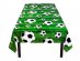 Grass and soccer balls plastic tablecover 120cm x 180cm