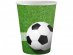 Green field soccer paper cups 6pcs