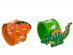 Πορτοκαλί και πράσινος δεινόσαυρος σε snap βραχιόλι