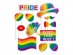 12 different photo props for a Pride and Rainbow theme party