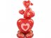 Tower of hearts large foil standing balloon 63cm x 139cm