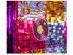 Hanging colorful swirl decorations for a Disco theme party