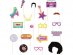 Retro Disco photo booth props 18pcs