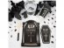 Confetti for the table decoration in the shape of a coffin, a tombstone and a Cross