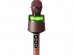 Modern wireless microphone in rose gold color with led lights