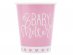 Pink color paper cups for a Baby Shower party theme 8pcs