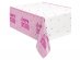 Pink birthday glitz plastic tablecover 137cm x 213cm
