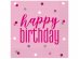 Pink birthday glitz luncheon napkins 16pcs