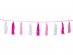 Garland with large tassels in pink and white color 300cm