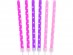 Pink and purple birthday cake candles with dots 10pcs