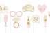 Pink and gold bachelorette photo booth props