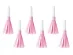 Party horns with tassels in pink color with holographic print  6pcs