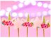 Birthday cake candles with unicorn and pink stars theme