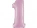 Large foil balloon number 1 in pink color 100cm