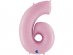 Large foil balloon number 6 in pink color 100cm