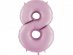 Large foil balloon number 8 in pink color 100cm