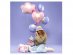 Foil balloon in the shape of a cloud in pink satin color for party decoration