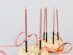 Birthday cake candles in rose gold with black color
