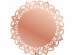 Royal round shaped placemats in rose gold color 6pcs