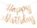 Ροζ Χρυσή Γιρλάντα Happy Birthday Διακόσμηση Για Πάρτυ Γενεθλίων