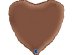 Satin chocolate heart shaped foil balloon 45cm