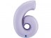 Large foil balloon number 6 in satin lilac color 100cm