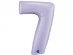 Large foil balloon number 7 in satin lilac color 100cm