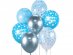 Blue Happy Birthday latex balloon set 7pcs