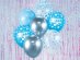 Latex balloons in blue color for a birthday party theme decoration