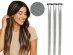 Silver color hair extensions 3pcs