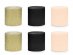 Set of crepe paper in black, gold and cream color 6pcs