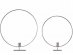Set of metallic silver candle holders 2pcs