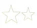 Set of metallic star shaped hanging decorations 2pcs