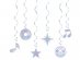 Sliver disco swirl decorations 6pcs