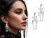 Skeleton metallic earrings 6,5cm