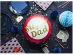 Στρογγυλό foil μπαλόνι με χρυσό μήνυμα Super Dad
