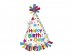 Party Hat with Colorful Stars Supershape Balloon for Birthday