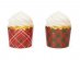 Ταρτάν διακοσμητικές θήκες για cupcakes για τα Χριστούγεννα 50τμχ