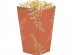 Terracotta with gold ferns design paper pop corn boxes