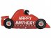 Race car Happy Birthday super shape foil balloon 109cm