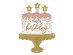Τούρτα Γενεθλίων Χρυσό και Ροζ Χρυσό Supershape Μπαλόνι (84εκ)