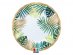 Tropical leaves small paper plates 8pcs