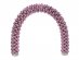 DIY plastic arch with 70 pink foil balloons 300cm x 220cm