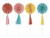 Colorful paper fans decorative picks 8pcs