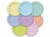 Wavy soft rainbow small paper plates 8pcs