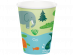 World Adventure paper cups for a jungle animals theme party 8pcs