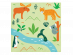 World adventure beverage napkins for a jungle animals theme party
