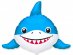 Smiling shark super shape foil balloon 70cm