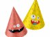 Happy monsters party hats 6pcs