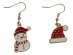 Snowman and cap pair of earrings for Christmas